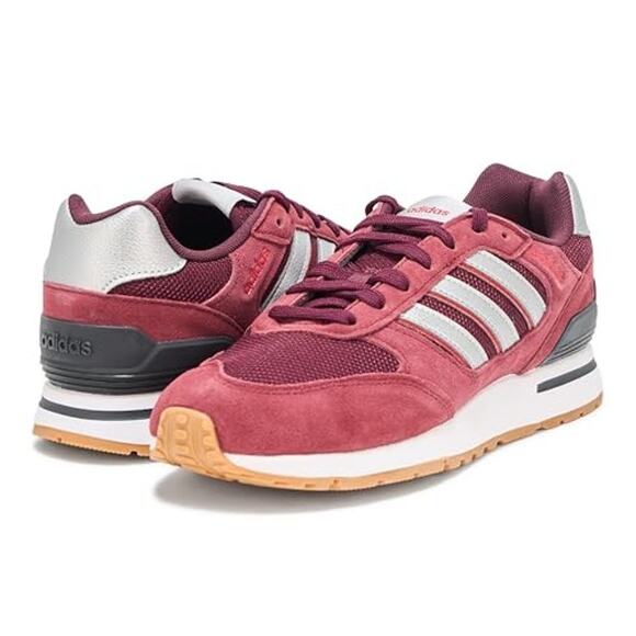 New W defect adidas Men's Run 80s, Shadow Red/Matte Silver/Maroon, 11 - Picture 1 of 5
